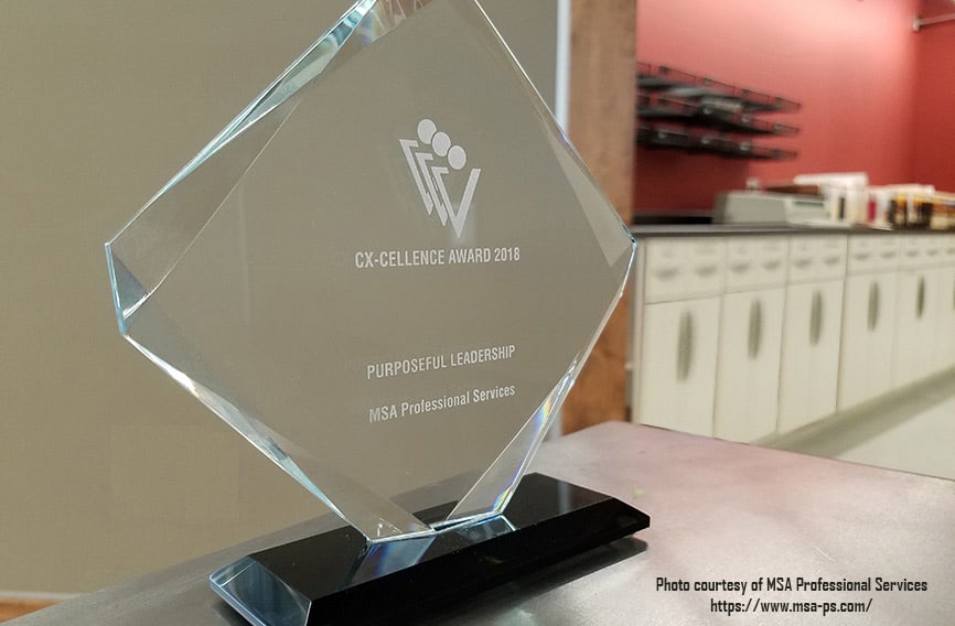 CX-cellence award for Purposeful Leadership 2018
